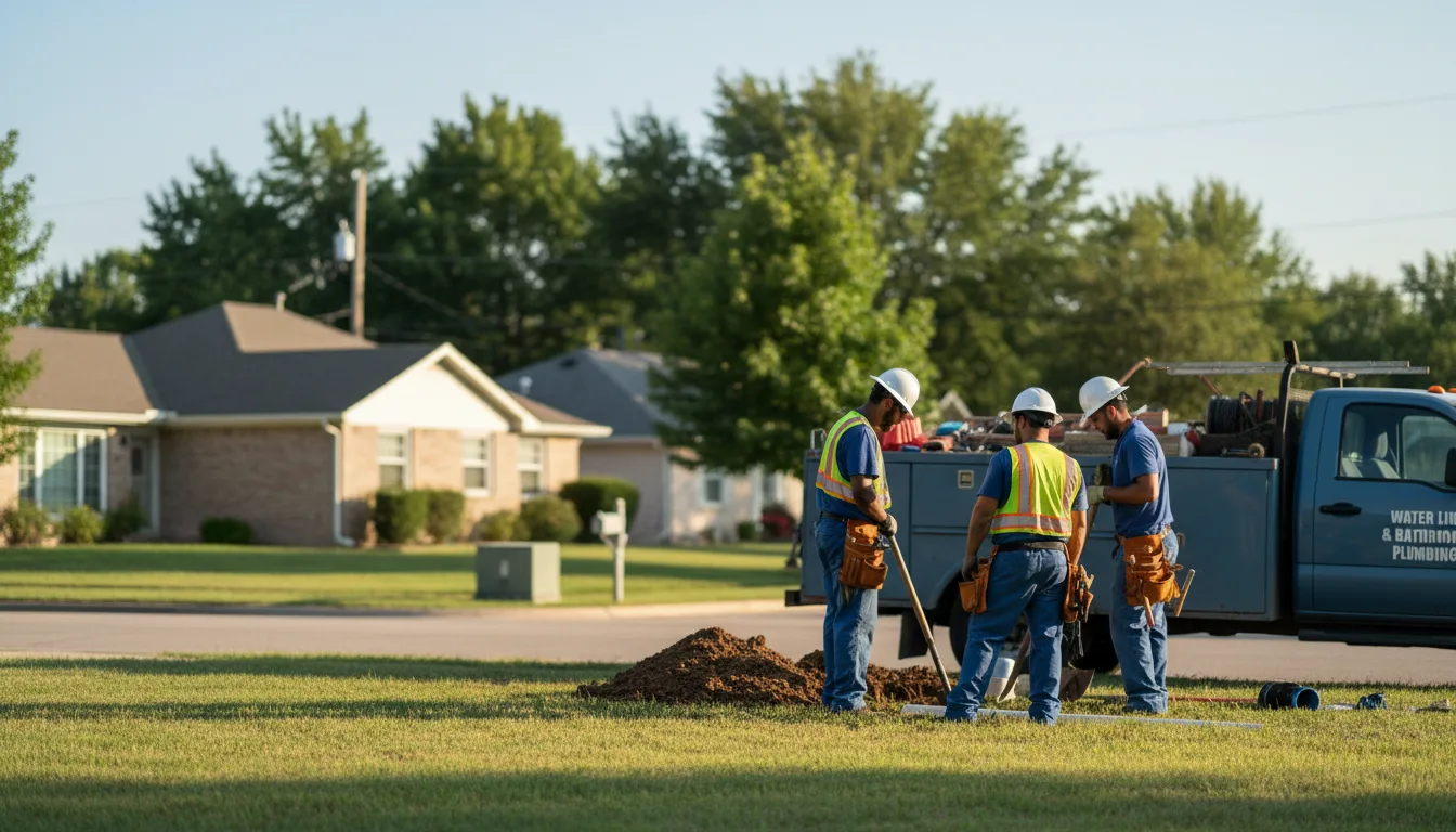 Residential water line and bathroom plumbing service in Brixey, MO
